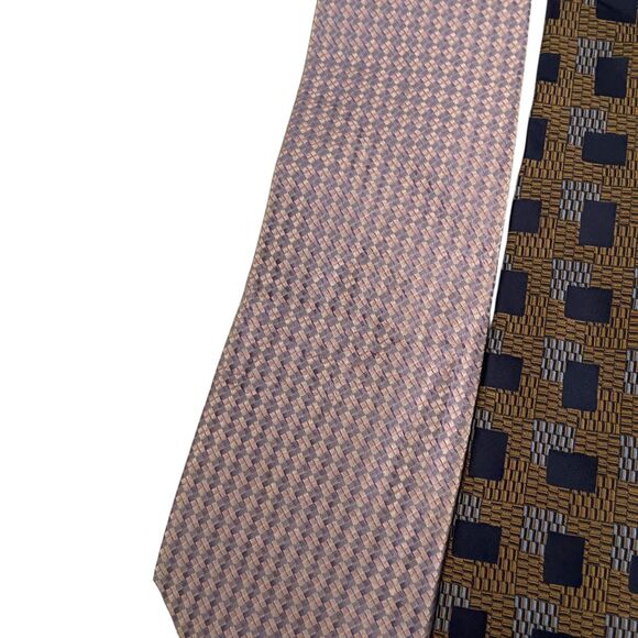 Men's Tie Lot of 3 Insignia Pronto Uomo and David Taylor Multicolor Formal - Picture 2 of 8